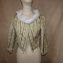 veste rayures vertes et fleurs