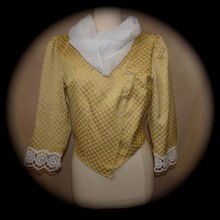 veste damassée jaune